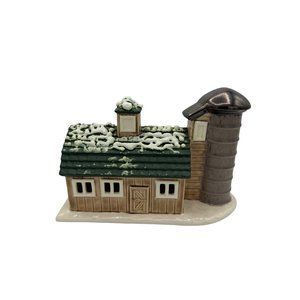 Vintage Bryon Molds  Barn And Silo Christmas Village 1984